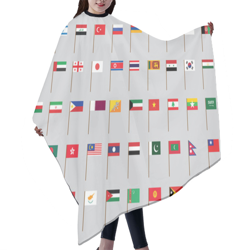 Personality  Flags Of Asia Hair Cutting Cape