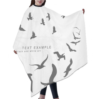 Personality  Wedge Of Birds Flying Hair Cutting Cape
