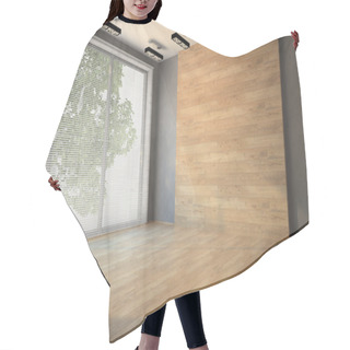 Personality  Empty Room With Wooden  Wall 3D Hair Cutting Cape