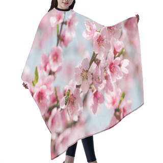 Personality  Pink Peach Blossom Hair Cutting Cape