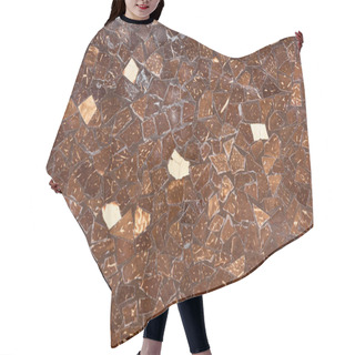 Personality  Surface Of Wall With Brown Tiles Background Hair Cutting Cape