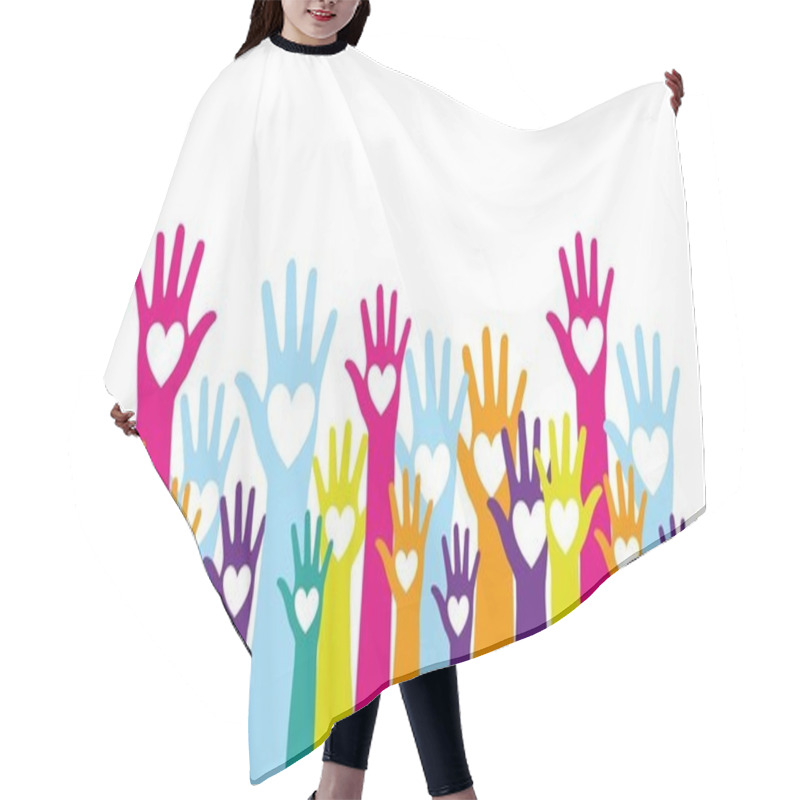 Personality  Hands Up Hair Cutting Cape