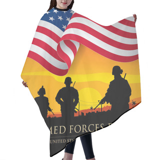 Personality  Armed Forces Day Banner Hair Cutting Cape