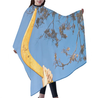 Personality  Boomerang In Front Of A Blue Sky Hair Cutting Cape