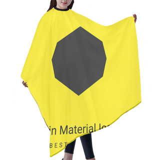 Personality  Black Octagon Shape Minimal Bright Yellow Material Icon Hair Cutting Cape
