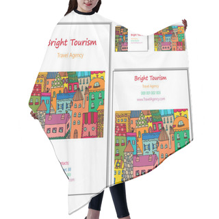 Personality  Travel Background Design. Hair Cutting Cape