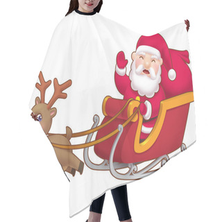 Personality  Cute Little Santa Sleight Hair Cutting Cape