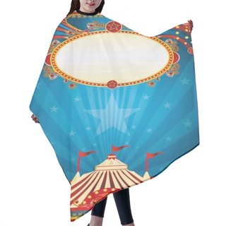 Personality  Blue Circus Background Hair Cutting Cape