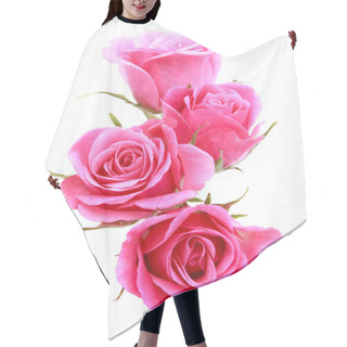 Personality  Pink Rose Flower Bouquet Hair Cutting Cape
