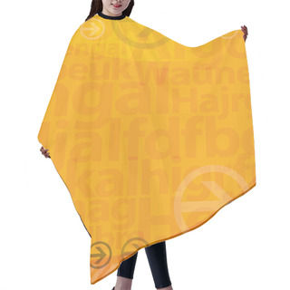 Personality  YELLOW LETTERS BACKGROUND Hair Cutting Cape
