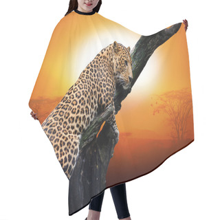 Personality  Leopard Hair Cutting Cape