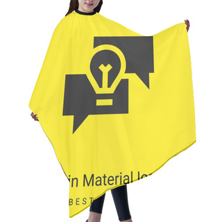 Personality  Brainstorming Minimal Bright Yellow Material Icon Hair Cutting Cape