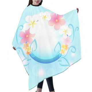 Personality  Spring Frame With Flowers. Hair Cutting Cape