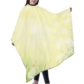 Personality  Grass With White Flowers Hair Cutting Cape