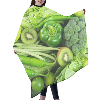 Personality  Green Vegetables And Fruit Hair Cutting Cape