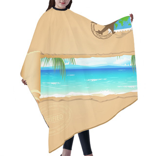 Personality  Travel Background For Sea Beach Hair Cutting Cape