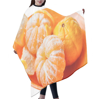 Personality  Ripe Mandarins In Orange Plate Hair Cutting Cape