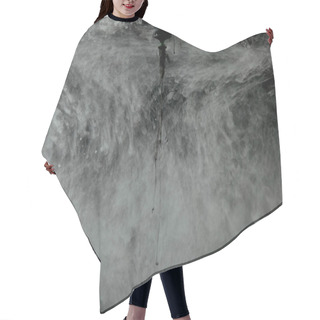 Personality  Abstract Monochrome Texture With Grey Paint Swirls Hair Cutting Cape