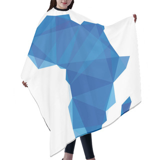 Personality  Blue Africa Map In Origami Style Hair Cutting Cape