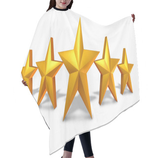 Personality  Gold Star Rating With Five Golden Stars Hair Cutting Cape