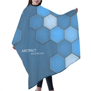 Personality  Abstract Blue Background Hexagon. Vector Illustration Hair Cutting Cape