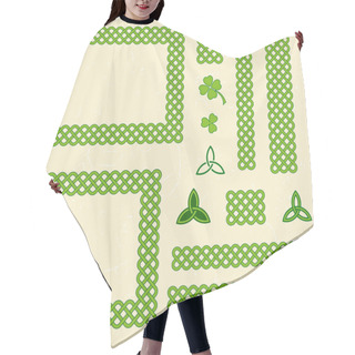 Personality  Green Celtic Style Frames And Elements Hair Cutting Cape