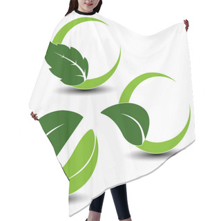 Personality  Vector Natural Symbols With Leaf Hair Cutting Cape