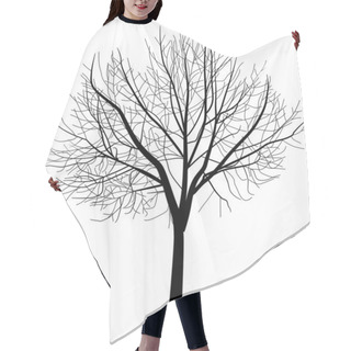 Personality  Isolated Bare Tree Illustration Hair Cutting Cape