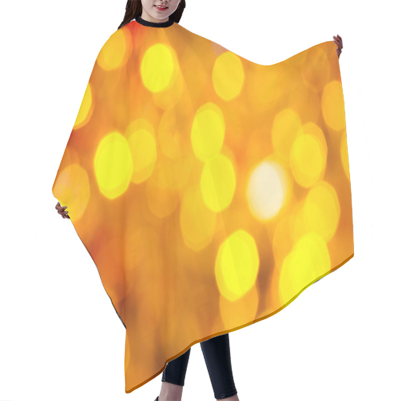 Personality  Brown, Yellow And Red Shimmering Christmas Lights Hair Cutting Cape