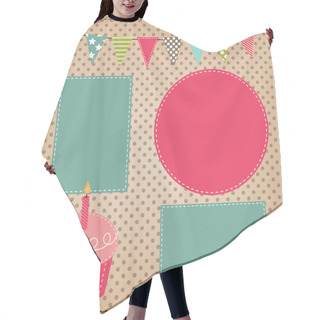 Personality  Cupcake Template With Bunting Or Flags Hair Cutting Cape