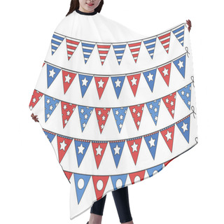 Personality  4th Of July Flag Banners Vector Hair Cutting Cape