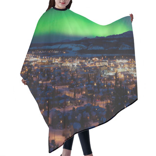 Personality  Northern Lights Over Downtown Whitehorse Hair Cutting Cape