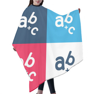 Personality  Alphabet Blue And Red Four Color Minimal Icon Set Hair Cutting Cape