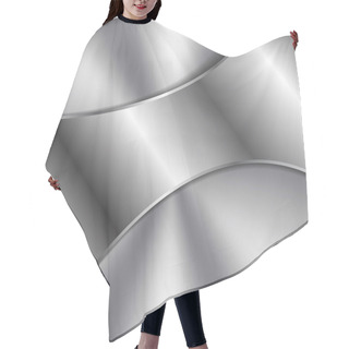 Personality  Abstract Vector Metal Background With Metal Shape Hair Cutting Cape