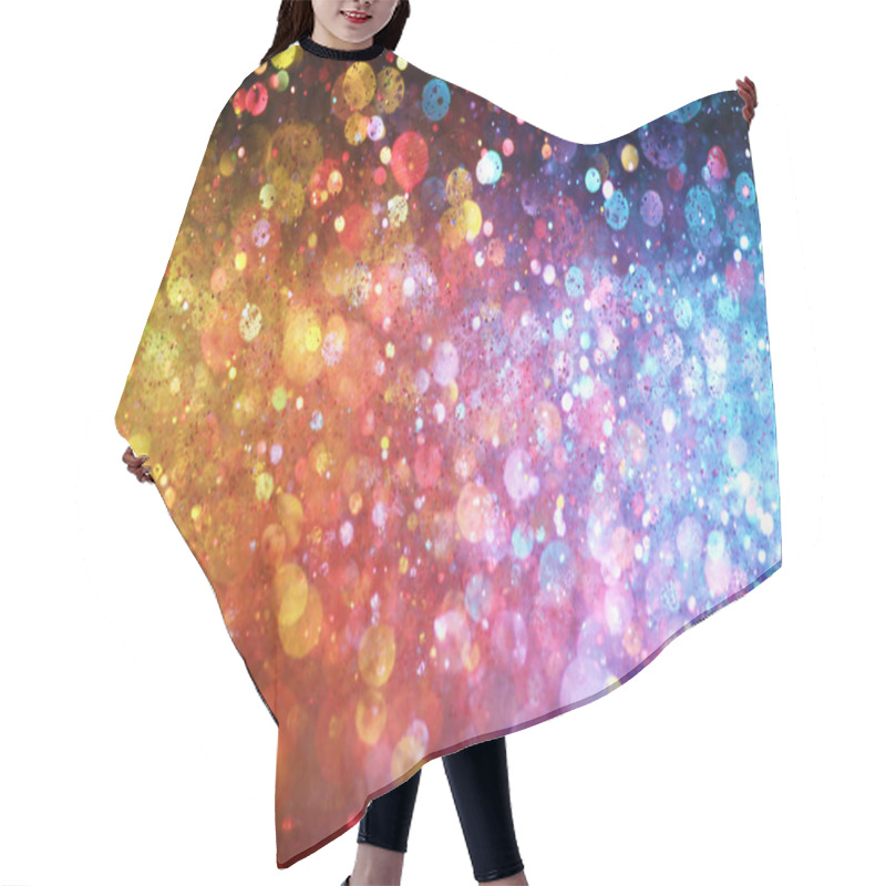 Personality  Rainbow of lights hair cutting cape