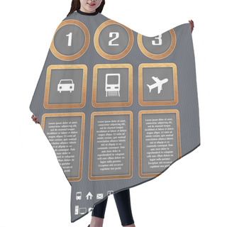 Personality  Transport Type Icon, Vector Design Hair Cutting Cape