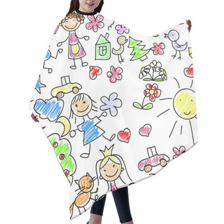 Personality  Children's Drawings Hair Cutting Cape