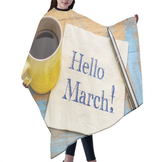 Personality  Hello March On Napkin Hair Cutting Cape