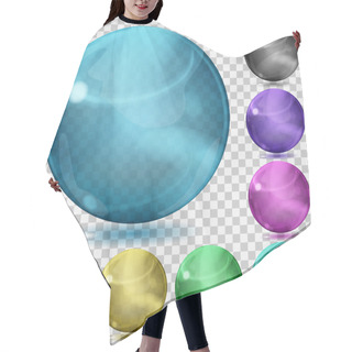 Personality  Multicolored Transparent Glass Spheres Hair Cutting Cape