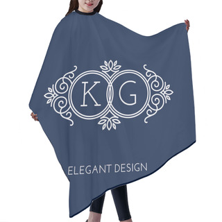 Personality  Monogram Design Template Hair Cutting Cape