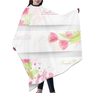 Personality  Beautiful Floral Headers Hair Cutting Cape