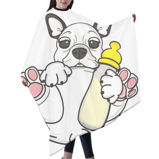 Personality  French Bulldog With Milk Hair Cutting Cape