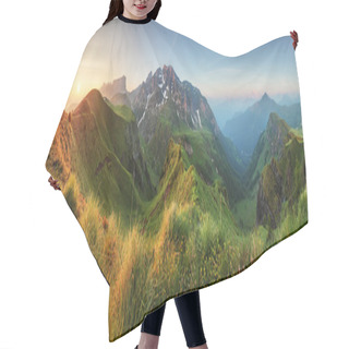 Personality  Mountain Sunrise Panorama In Dolomites, Passo Giau Hair Cutting Cape
