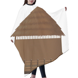 Personality  Wooden Hut On Woodn Raft Hair Cutting Cape