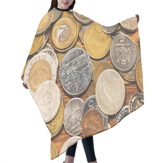 Personality  Different Coins Background Hair Cutting Cape