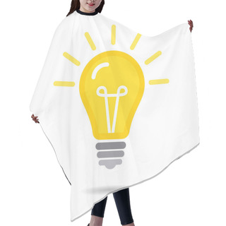 Personality  Light Bulb Icon Isolated On White Background Hair Cutting Cape