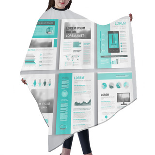 Personality  Brochure Template Design Hair Cutting Cape