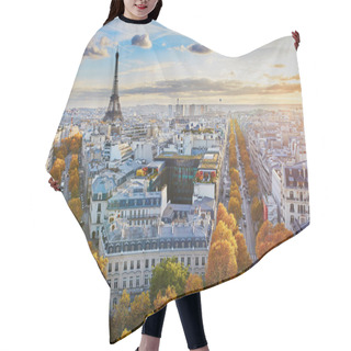 Personality  Aerial Panoramic Cityscape View Of Paris, France Hair Cutting Cape