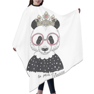 Personality  Cute Portrait Of Panda Princess Hair Cutting Cape