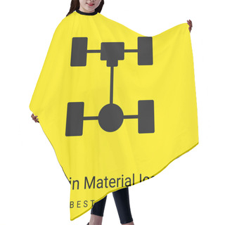 Personality  Axle Minimal Bright Yellow Material Icon Hair Cutting Cape
